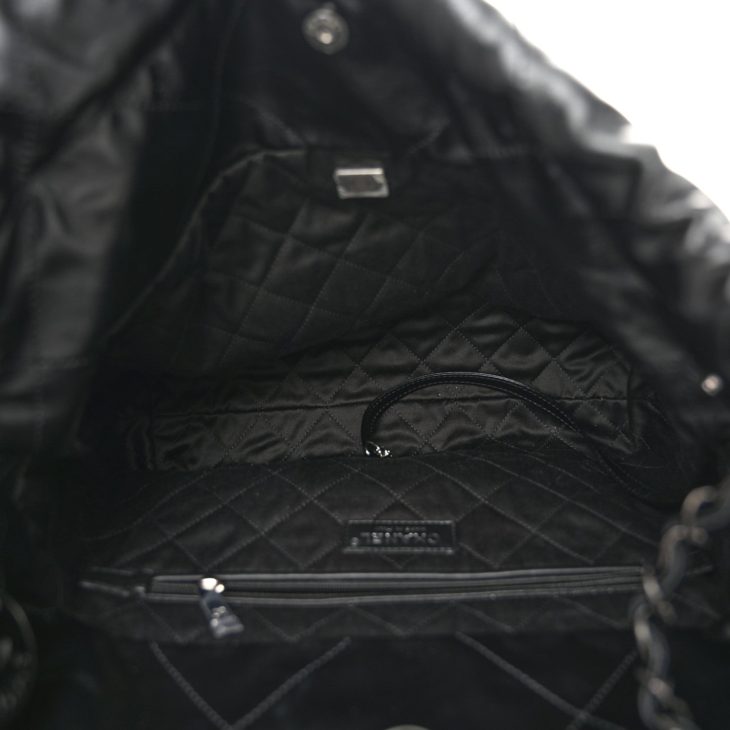 Chanel Shiny Calfskin Quilted Small Chanel 22 So Black 6 of 11
