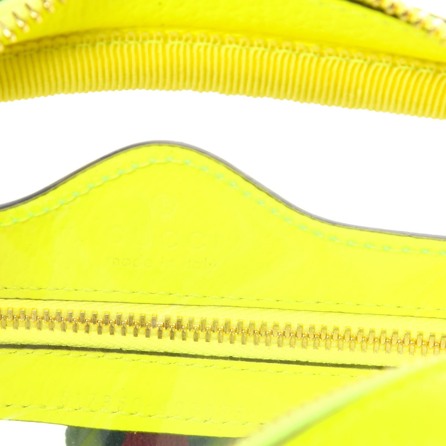 Gucci Vinyl Web Mini Ophidia Transparent Shoulder Bag Yellow Fluo 6 of 12