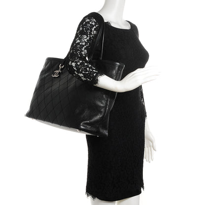 Chanel Grained Calfskin Shopping Fever Large Tote Black 2 of 7