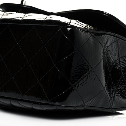 Chanel Distressed Patent Quilted Jumbo Single Flap Black 7 of 8