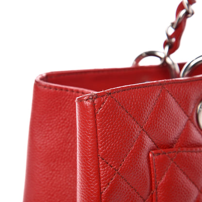 Chanel Caviar Quilted Grand Shopping Tote GST Red 13 of 13