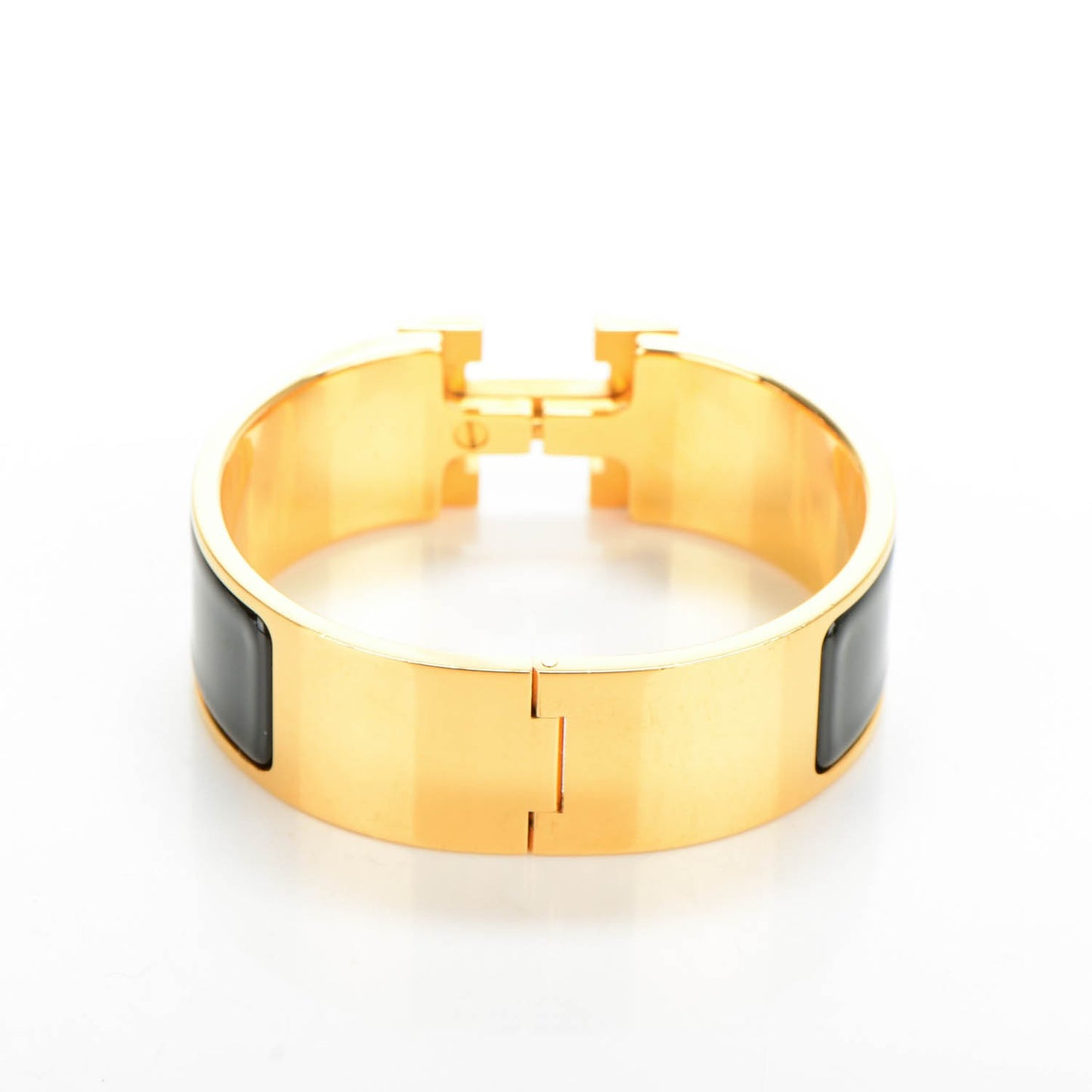 Enamel Wide Clic Clac H Bracelet PM Black