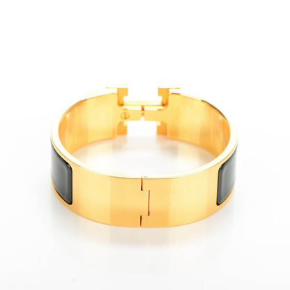 Hermes Enamel Wide Clic Clac H Bracelet PM Black 3 of 6