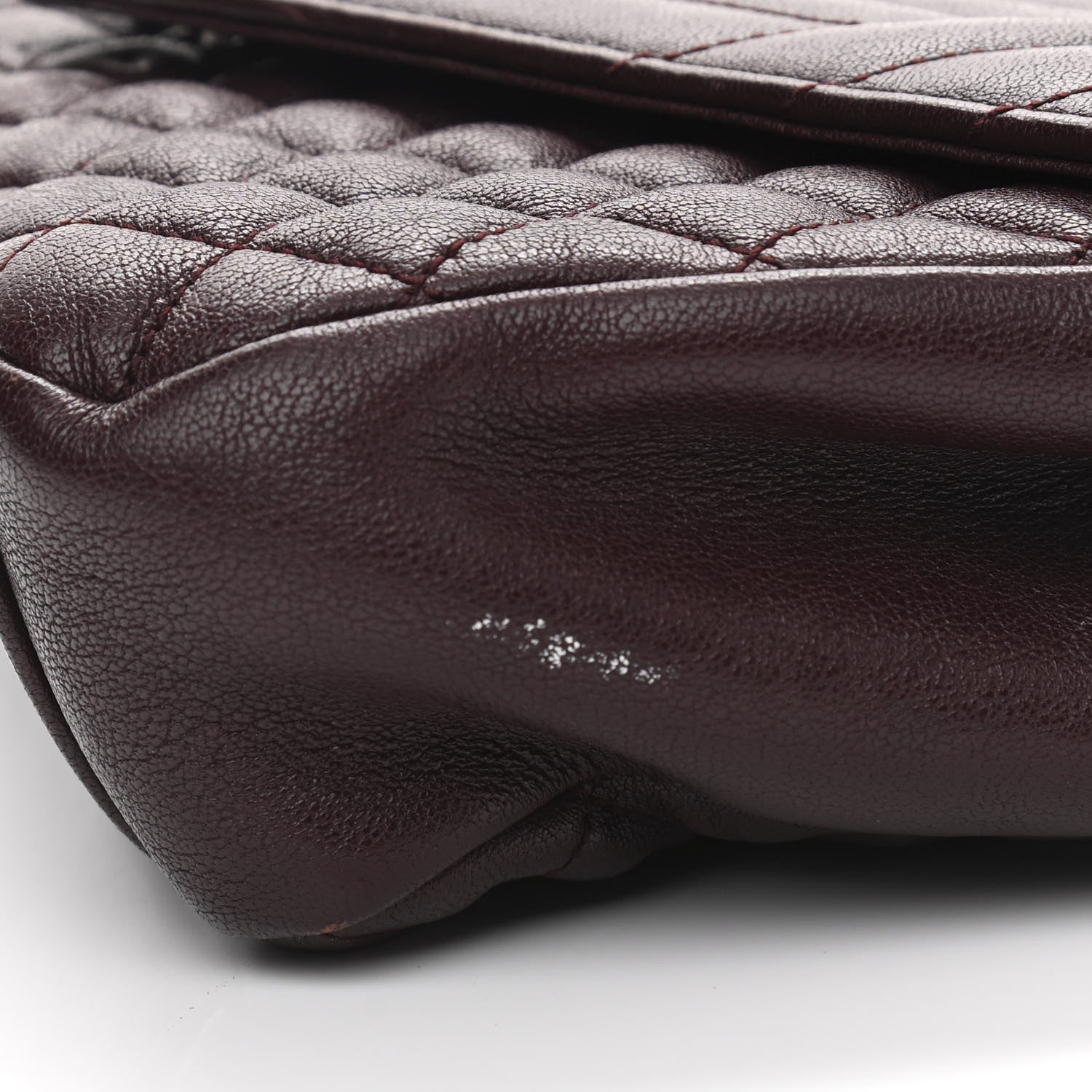 Saint Laurent Sheepskin Tri-Quilt Monogram Medium College Bag Bordeaux 12 of 14