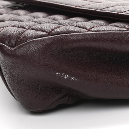 Saint Laurent Sheepskin Tri-Quilt Monogram Medium College Bag Bordeaux 12 of 14