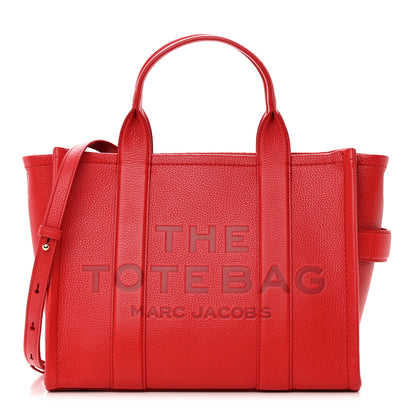 Marc Jacobs Grained Calfskin Medium The Tote Bag True Red 1 of 15