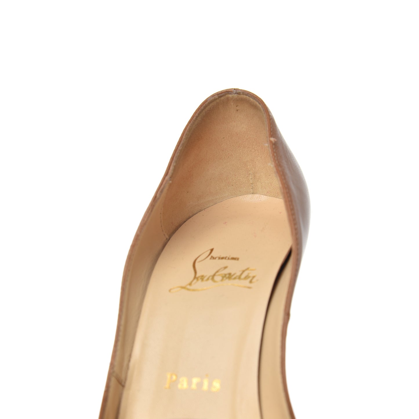 Calfskin Lady Peep 150 Pumps 36 Safari