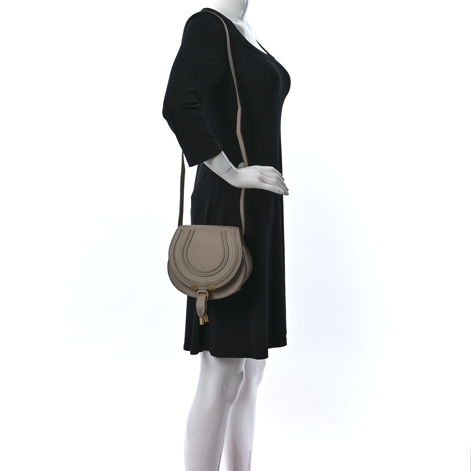 Chloe Calfskin Mini Marcie Round Crossbody Bag Blush Nude 2 of 9