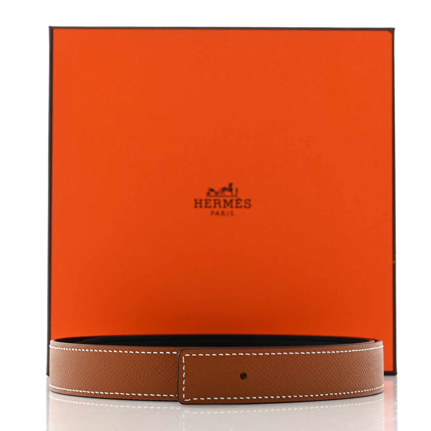 Hermes Swift Epsom 24mm Belt Strap 75 30 Black Gold 8 of 8