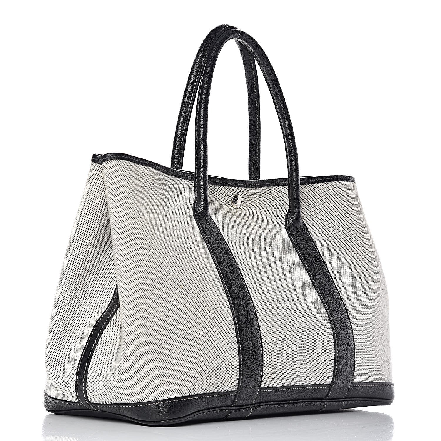 Hermes Buffle Skipper Toile Garden Party 36 MM Tote Black 3 of 12
