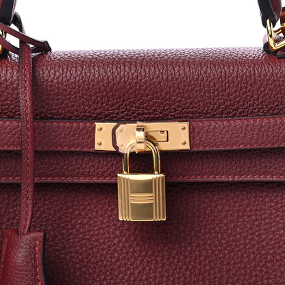 Hermes Togo Kelly Retourne 25 Rouge H 8 of 11