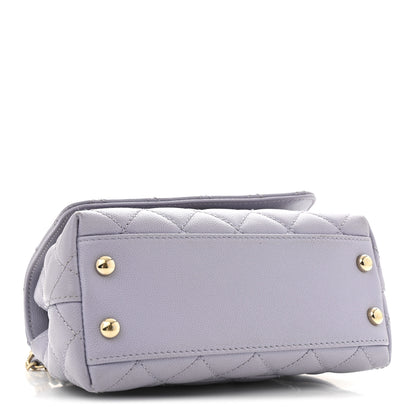 Chanel Caviar Quilted Extra Mini Coco Handle Flap Light Purple 4 of 12