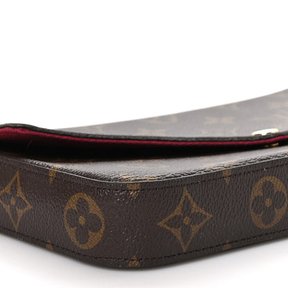 Louis Vuitton Monogram Pochette Felicie Chain Wallet Fuchsia 9 of 10