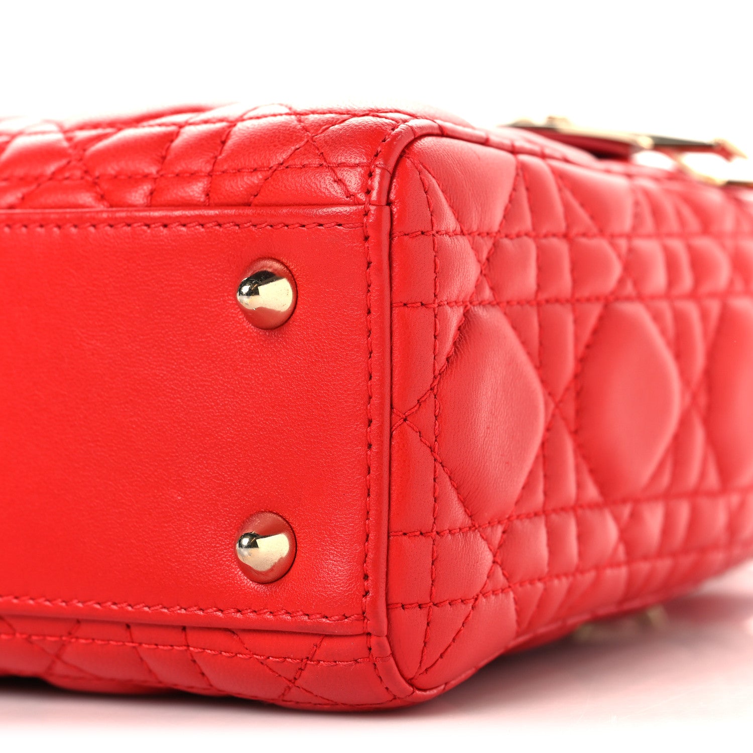 Christian Dior Lambskin Cannage Small My ABCDior Lady Dior Red 10 of 10