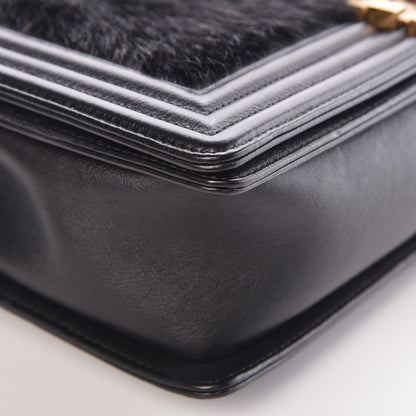 Chanel Goat Hair New Medium Boy Flap Black 11 of 15