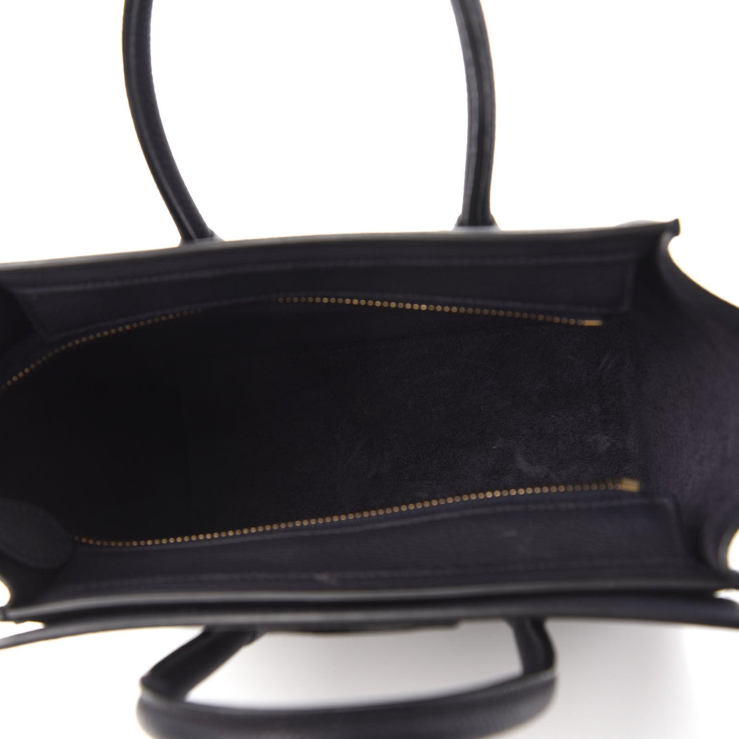 Drummed Calfskin Nano Luggage Navy Blue