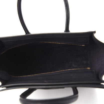 Celine Drummed Calfskin Nano Luggage Navy Blue 5 of 10