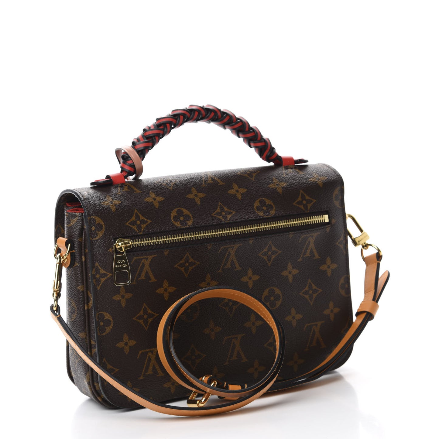 Monogram Braided Pochette Metis Safran