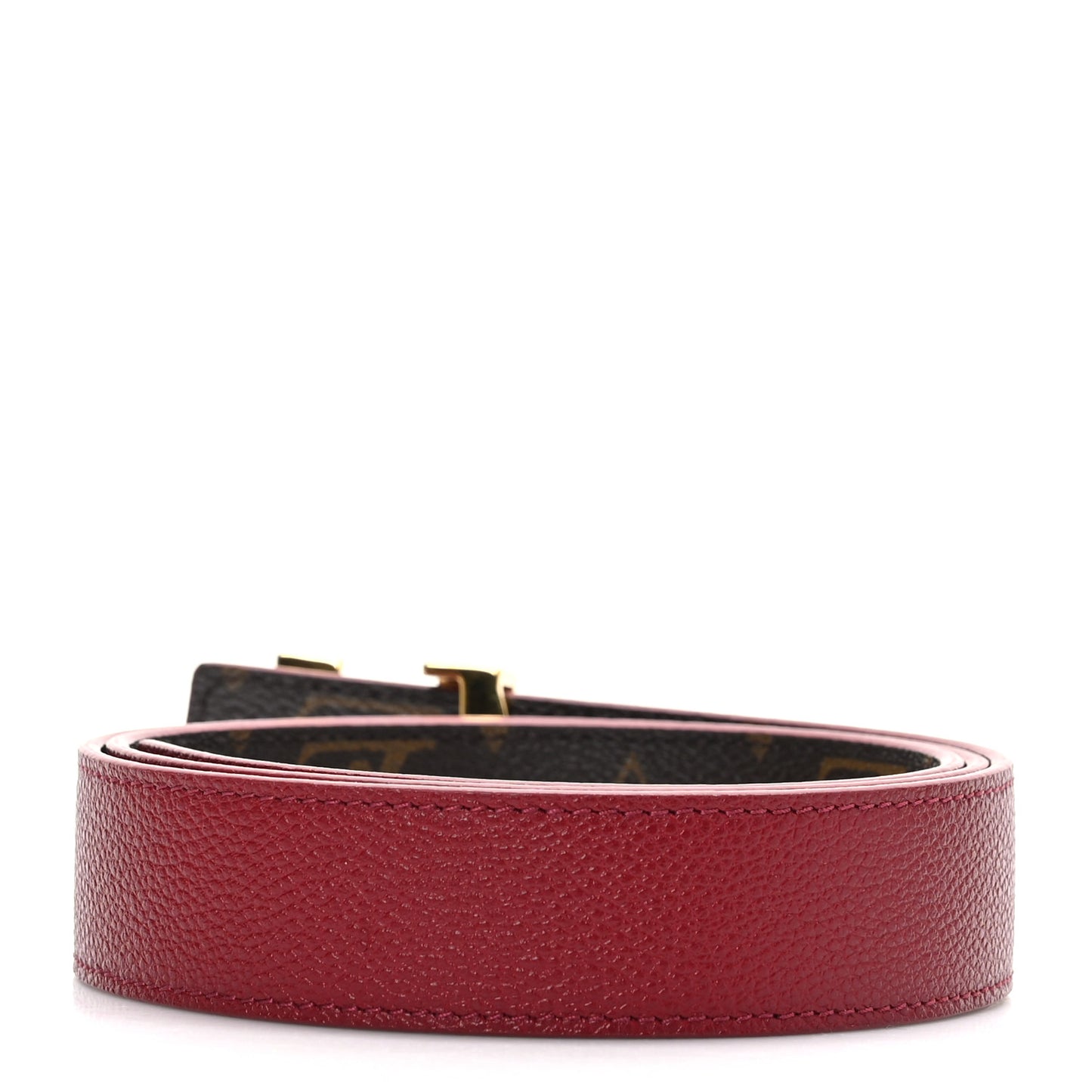 Calfskin Monogram 30mm LV Initiales Reversible Belt 85 34 Fuschia