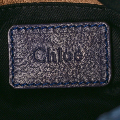Chloe Snakeskin Medium Paraty Navy 6 of 15