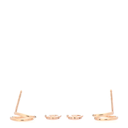 Hermes 18K Rose Gold TPM Vertige Coeur Earrings 3 of 6