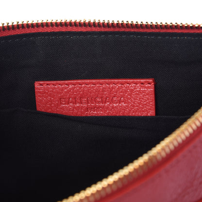 Balenciaga Chevre Gold Metallic Edge Hardware Pouch Rouge Grenade 6 of 7