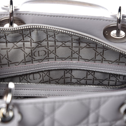 Christian Dior Lambskin Cannage Large Lady Dior Light Grey 7 of 9