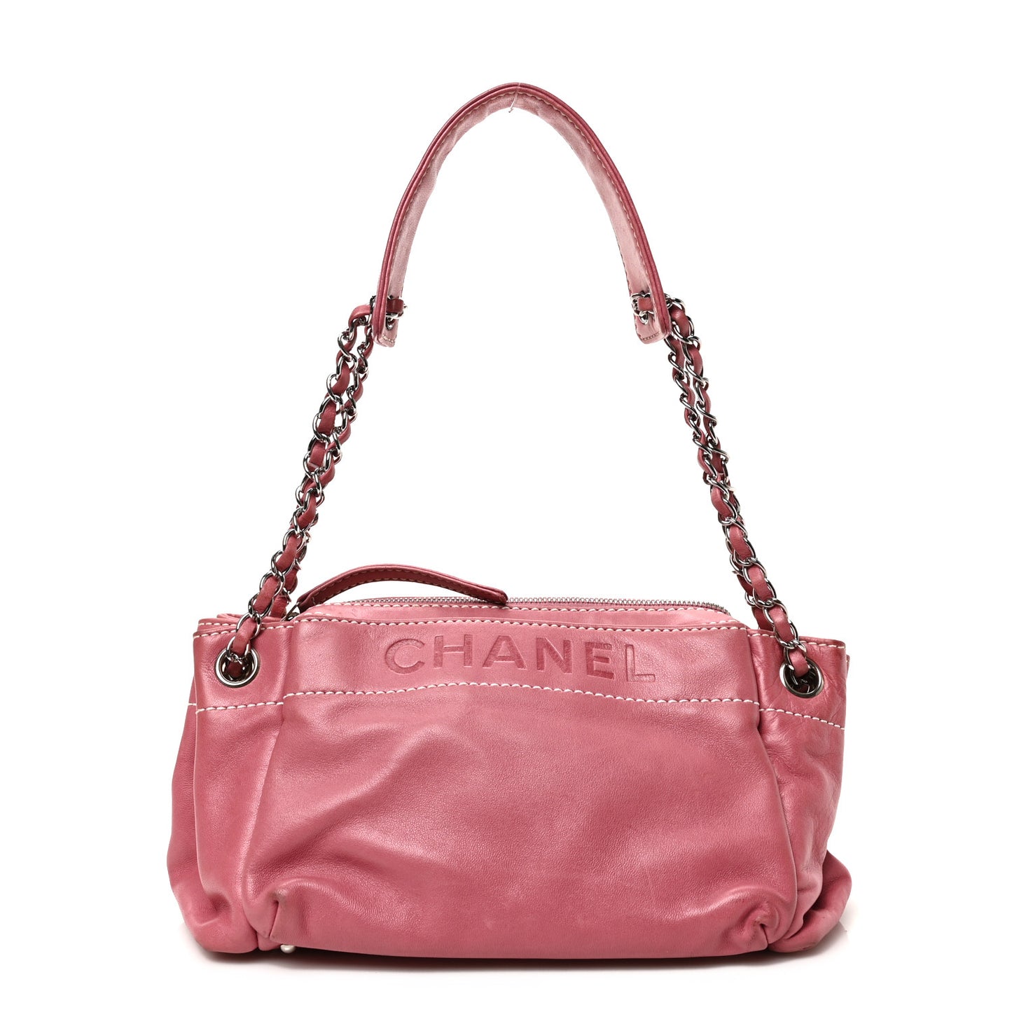 Lambskin Lax Accordion Hobo Pink