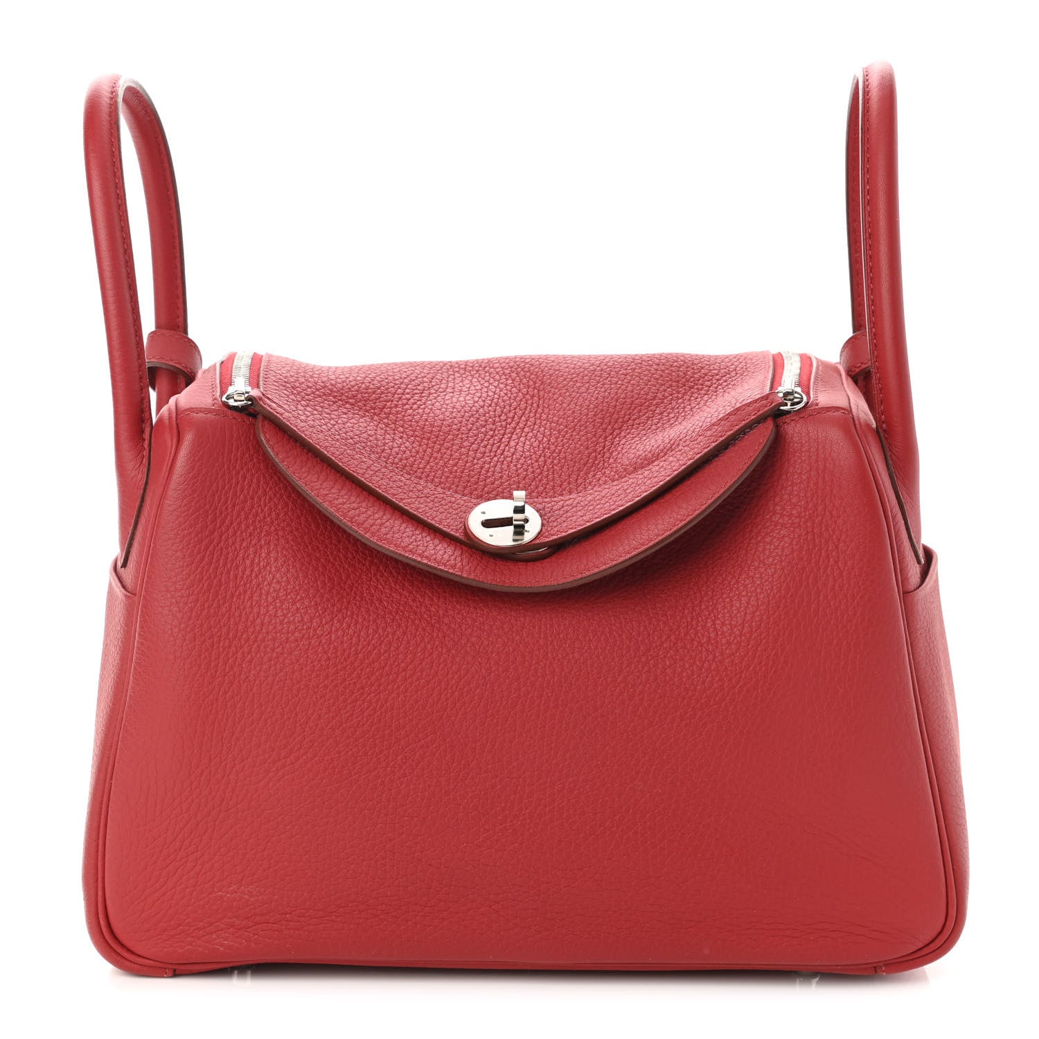 Hermes Taurillon Clemence Lindy 30 Rouge Casaque 1 of 19