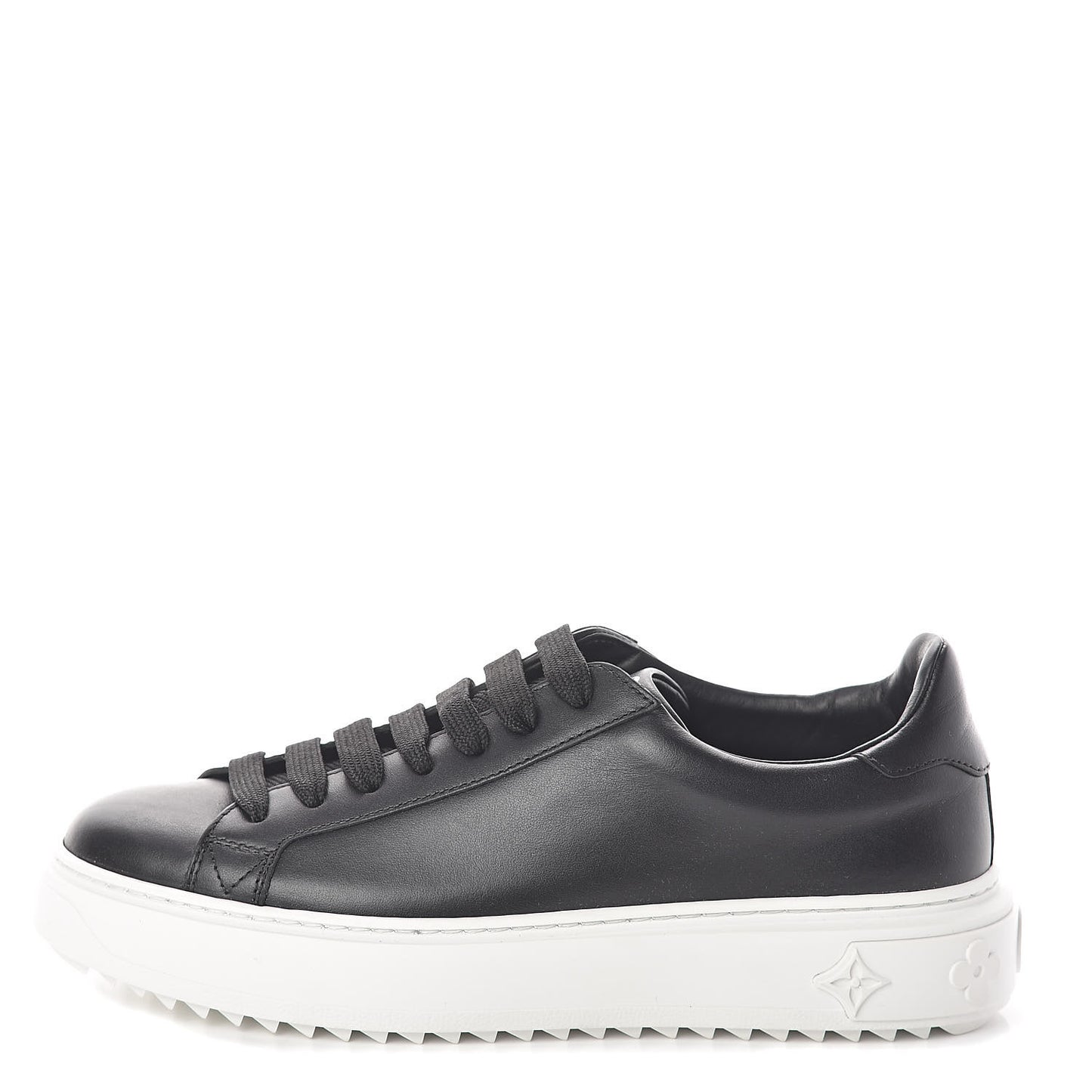 Calfskin Time Out Sneakers 36.5 Black