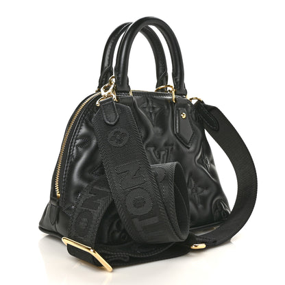 Louis Vuitton Calfskin Bubblegram Alma BB Black 3 of 6