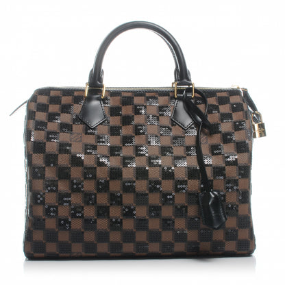Louis Vuitton Damier Paillettes Speedy 30 Black 1 of 8