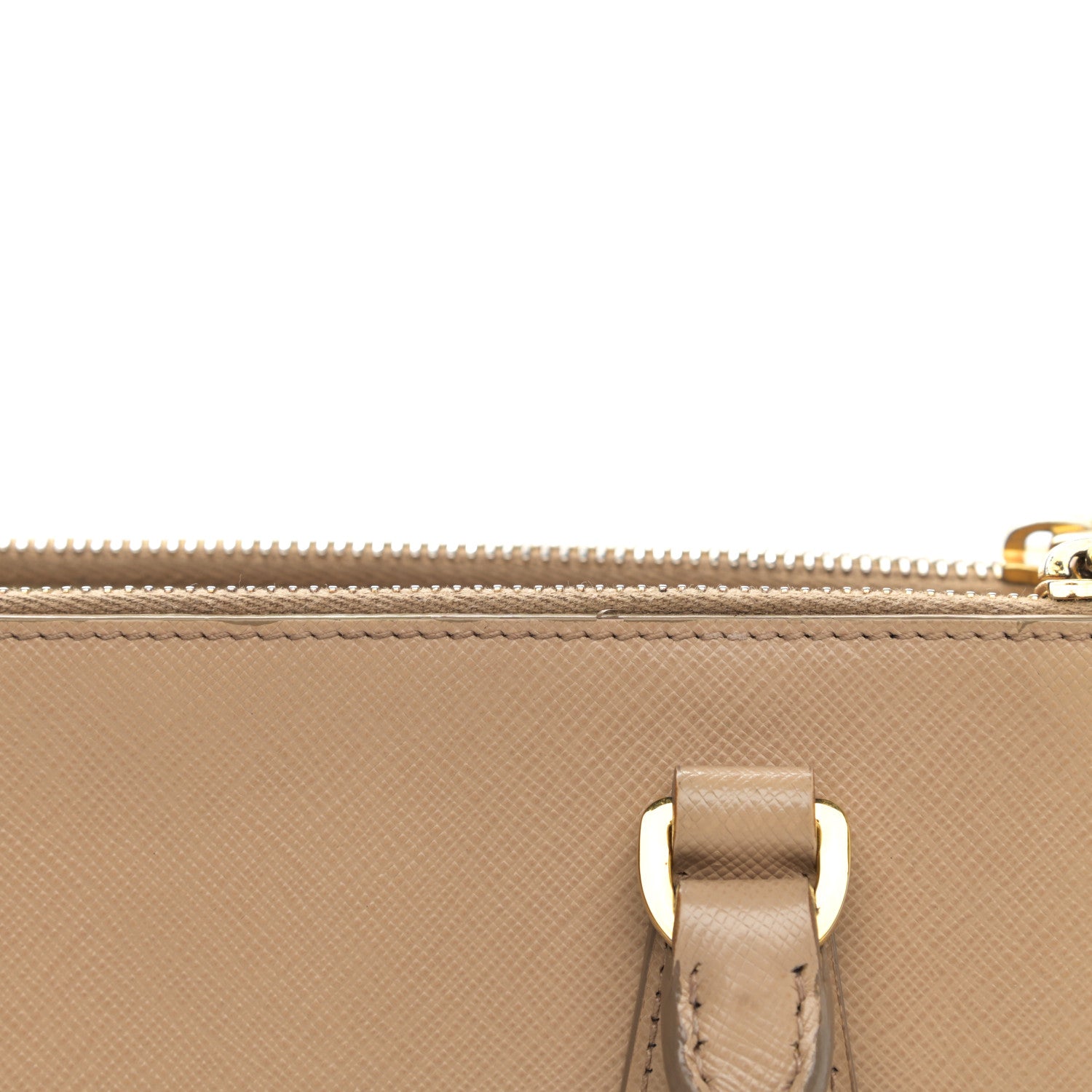 Prada Saffiano Lux Mini Galleria Double Zip Tote Sabbia 12 of 14
