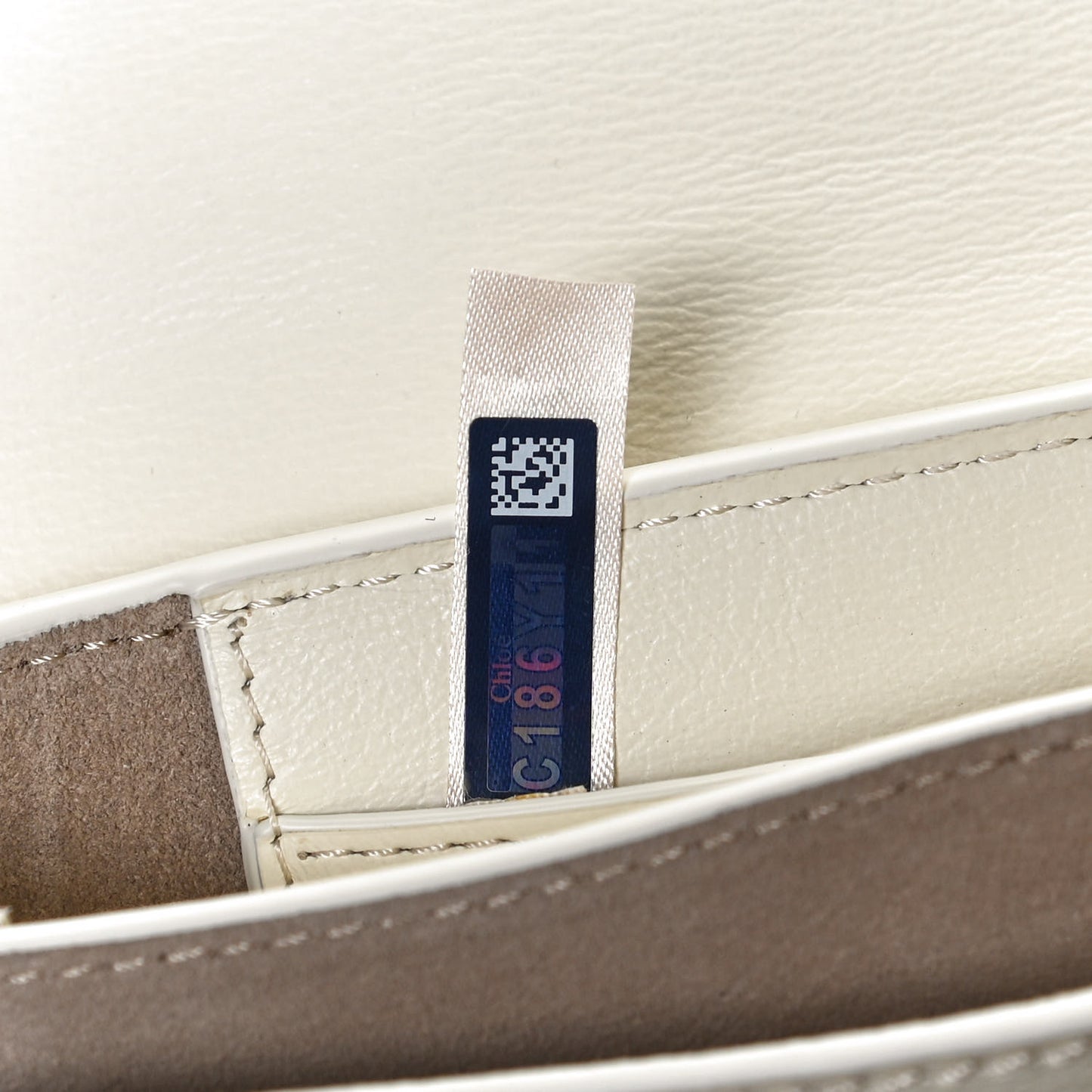 Calfskin Drew Bijou Clutch Natural White