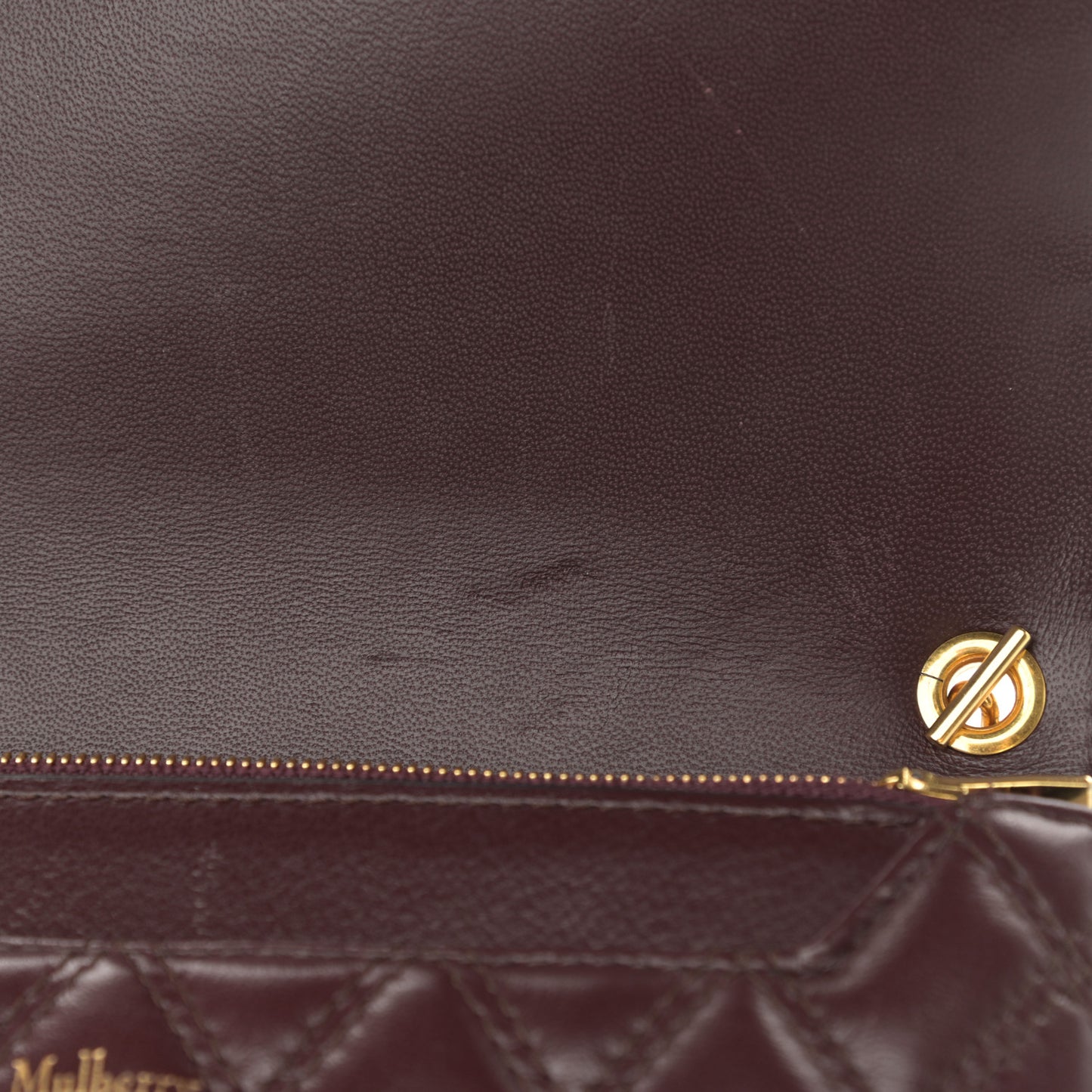 Smooth Calfskin Quilted Small Darley Shoulder Bag Burgundy