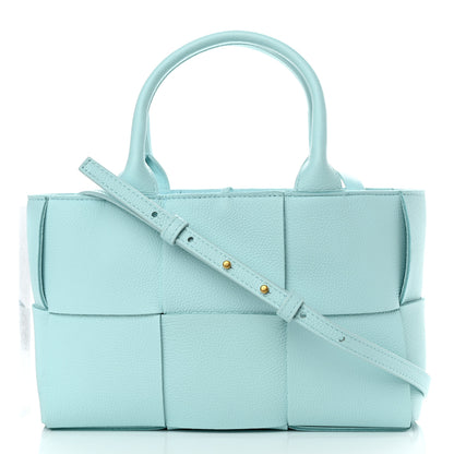 Bottega Veneta Grained Calfskin Maxi Intrecciato Mini Arco Tote Pale Blue 3 of 11