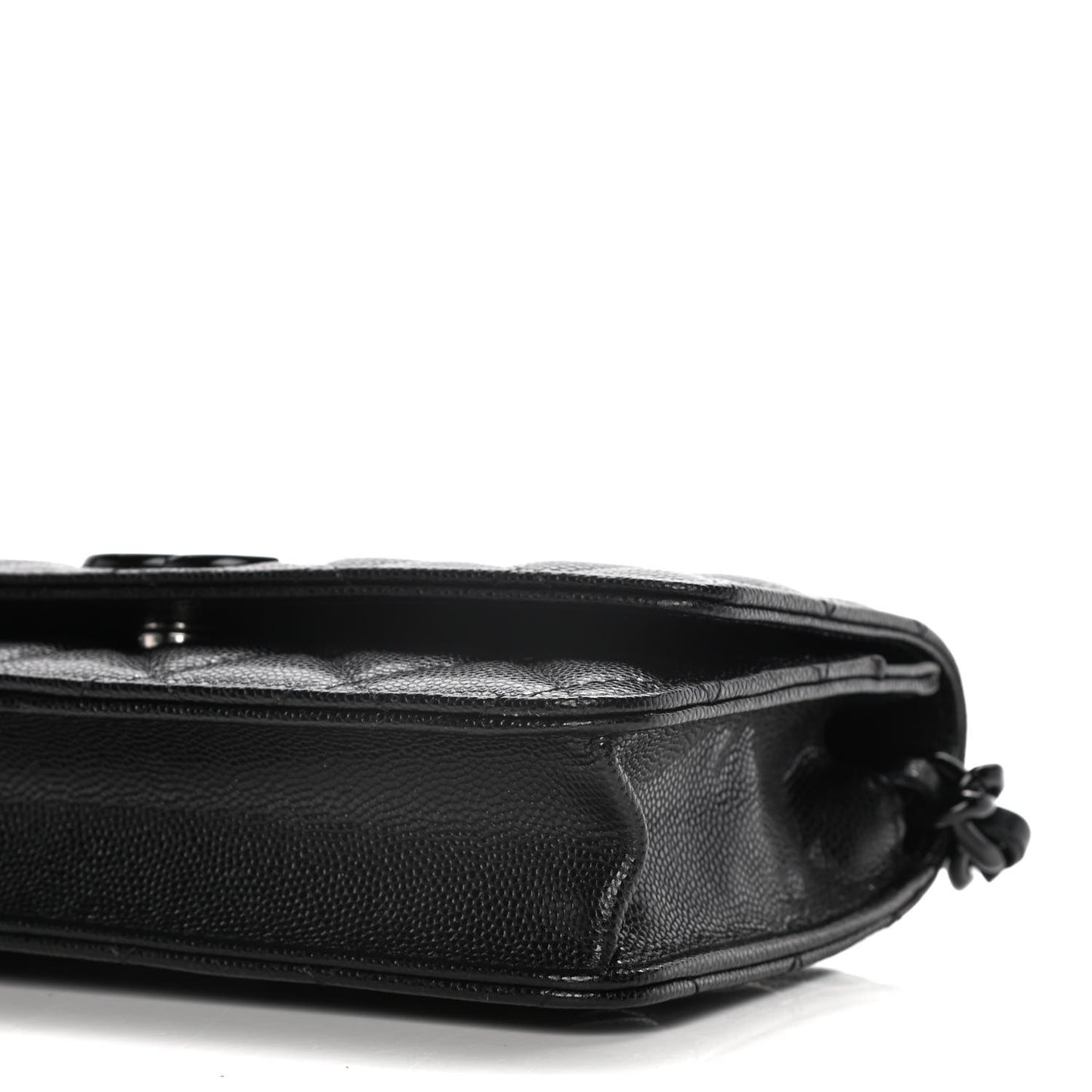 Caviar Quilted My Everything Wallet On Chain WOC Black