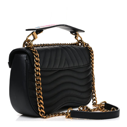 Louis Vuitton Calfskin Embroidered New Wave Chain MM Black 3 of 10