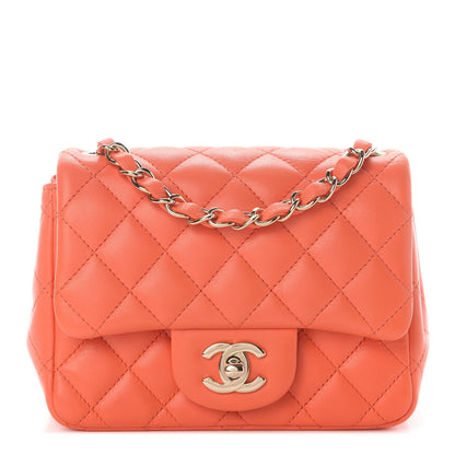 Chanel Lambskin Quilted Mini Square Flap Light Orange 1 of 8