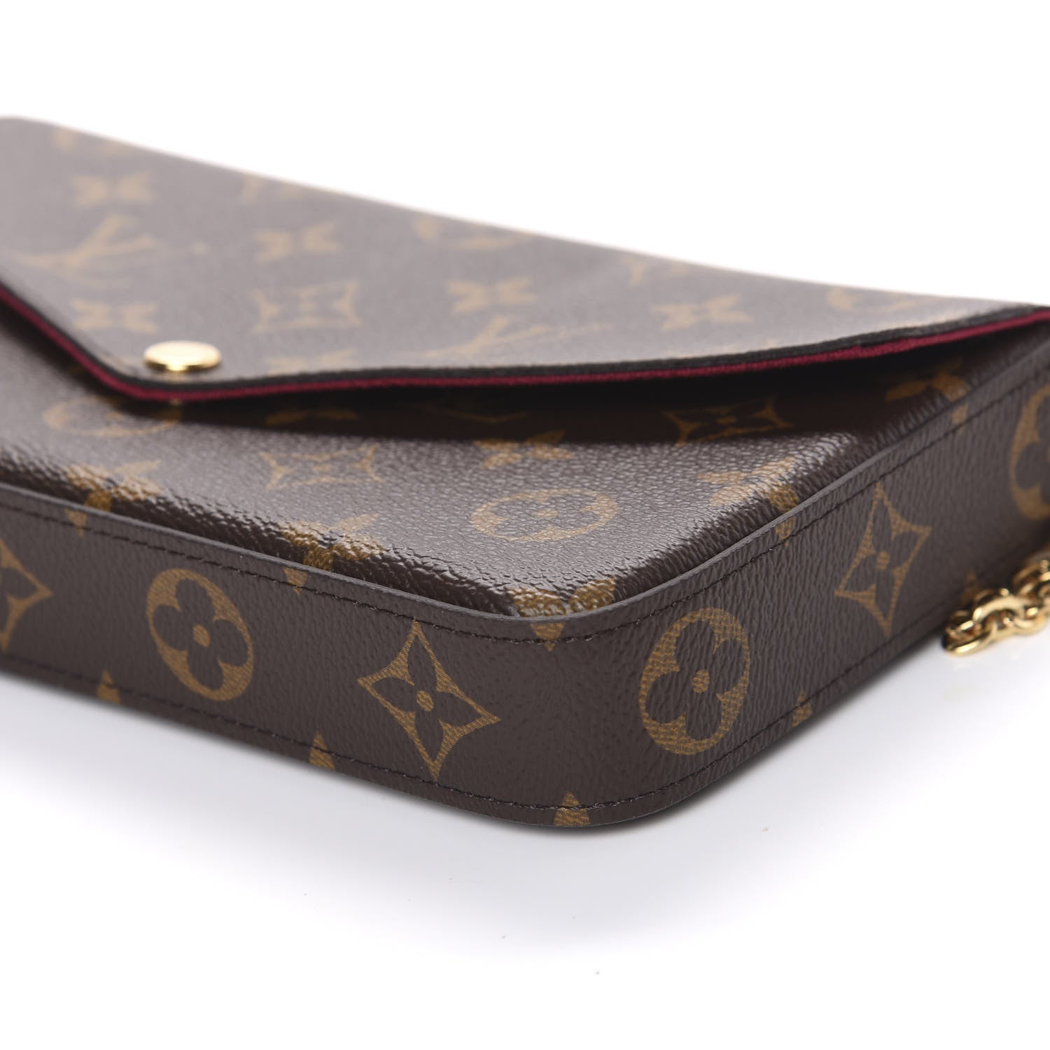 Louis Vuitton Monogram Pochette Felicie Chain Wallet Fuchsia 10 of 10