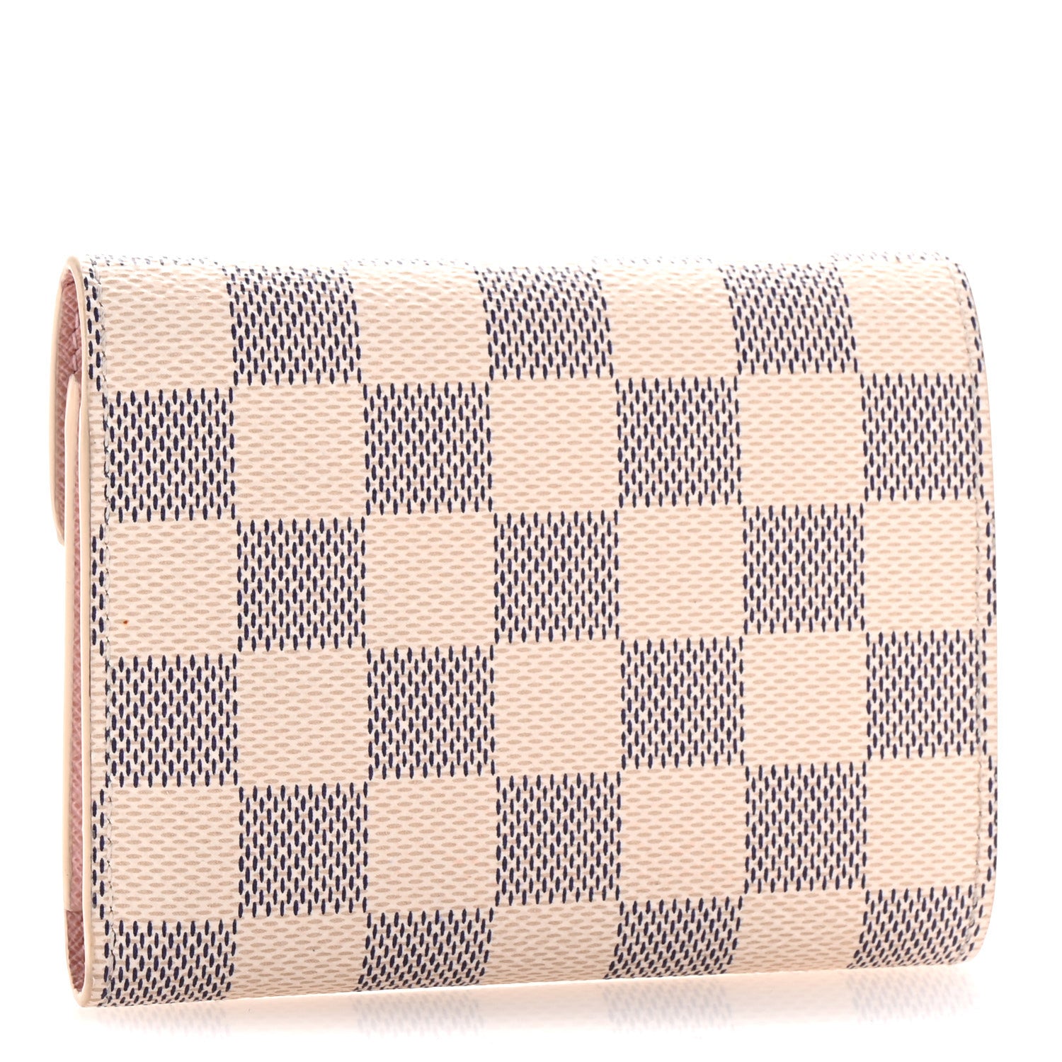 Louis Vuitton Damier Azur Victorine Wallet Rose Ballerine 3 of 8
