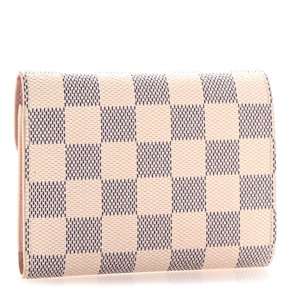 Louis Vuitton Damier Azur Victorine Wallet Rose Ballerine 3 of 8