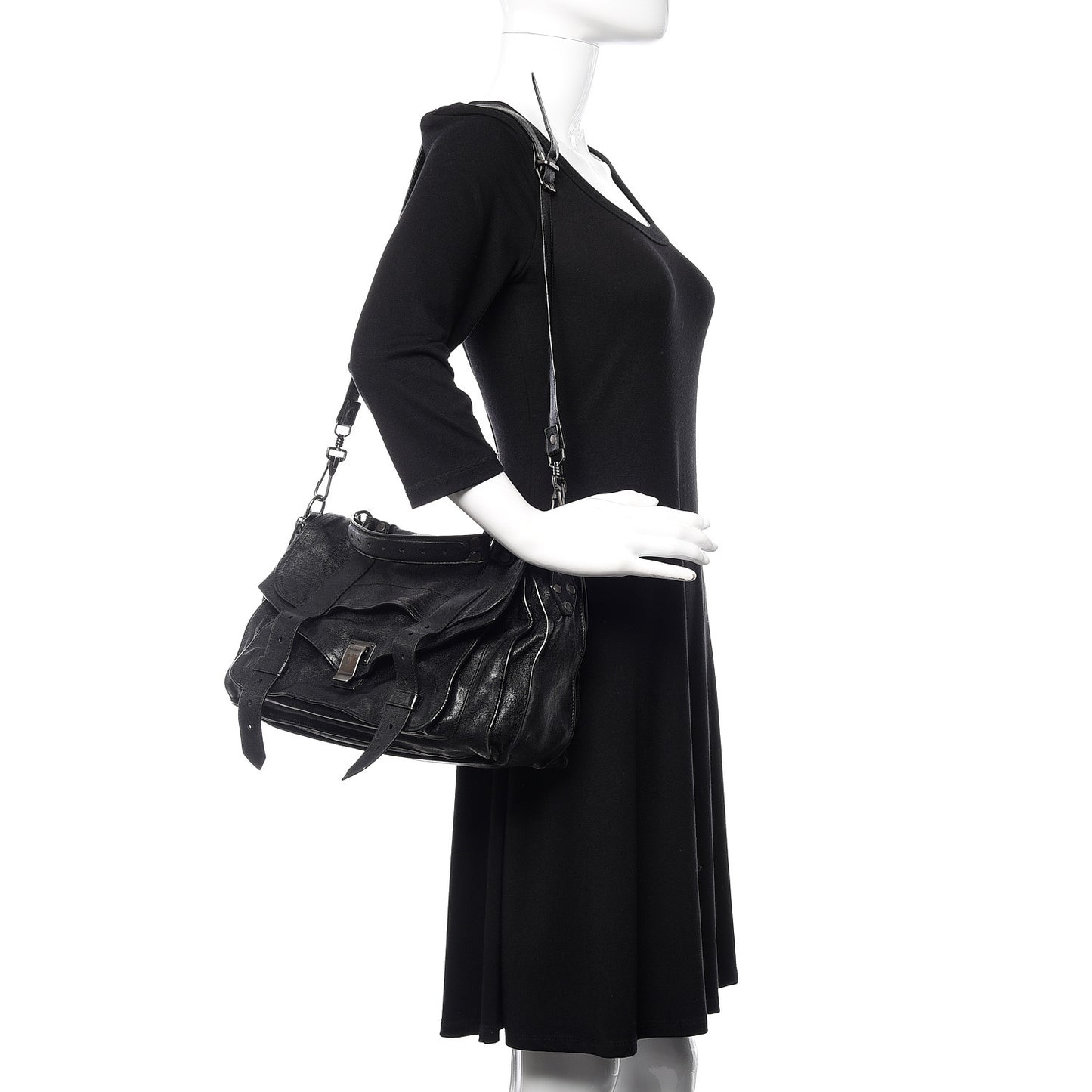 Lambskin PS1 Medium Satchel Black