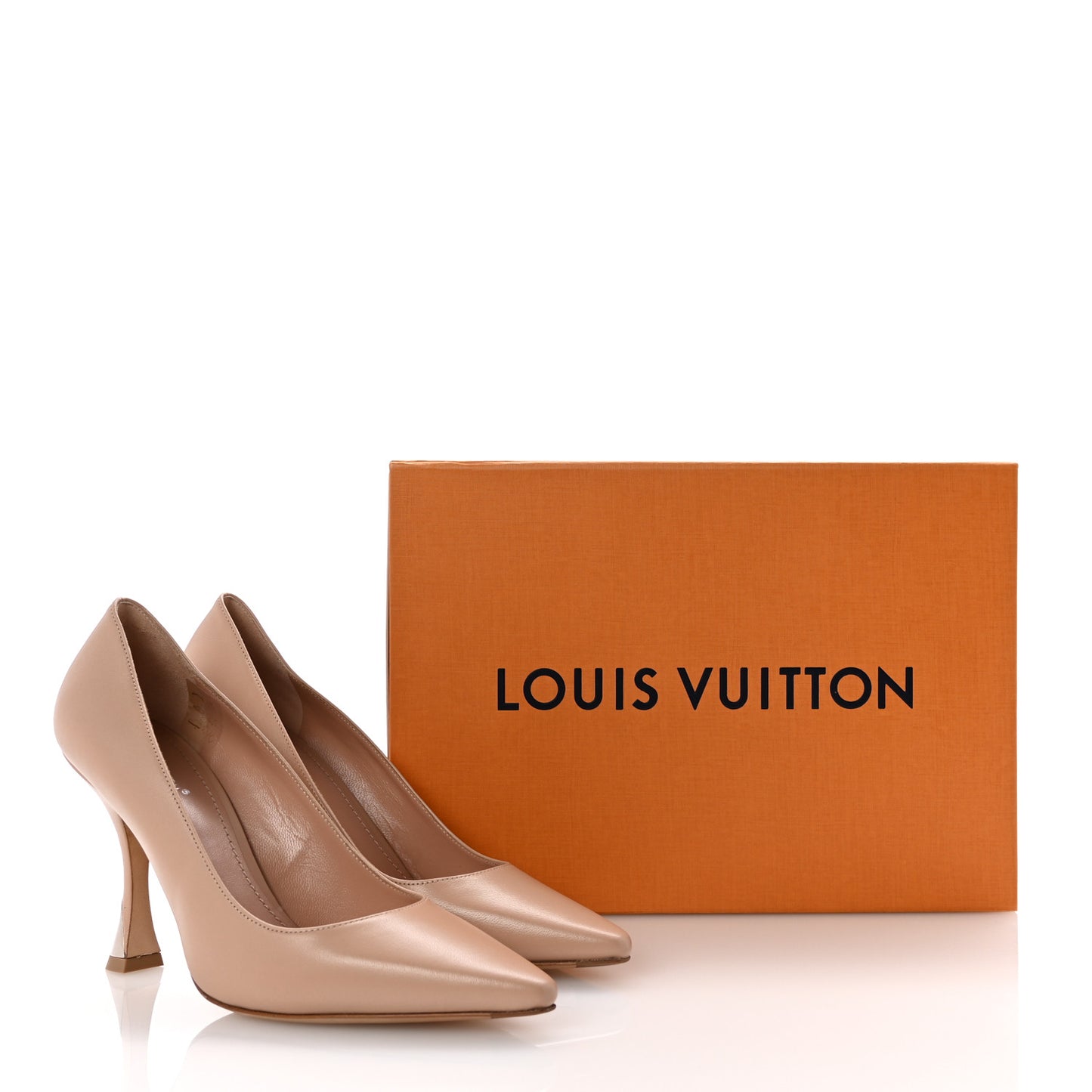 Lambskin Sparkle Pumps 38.5 Nude