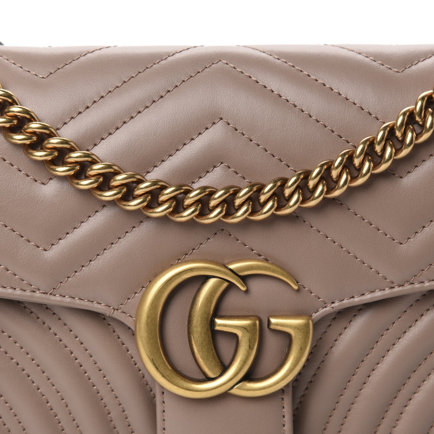 Calfskin Matelasse Small GG Marmont Shoulder Bag Porcelain Rose
