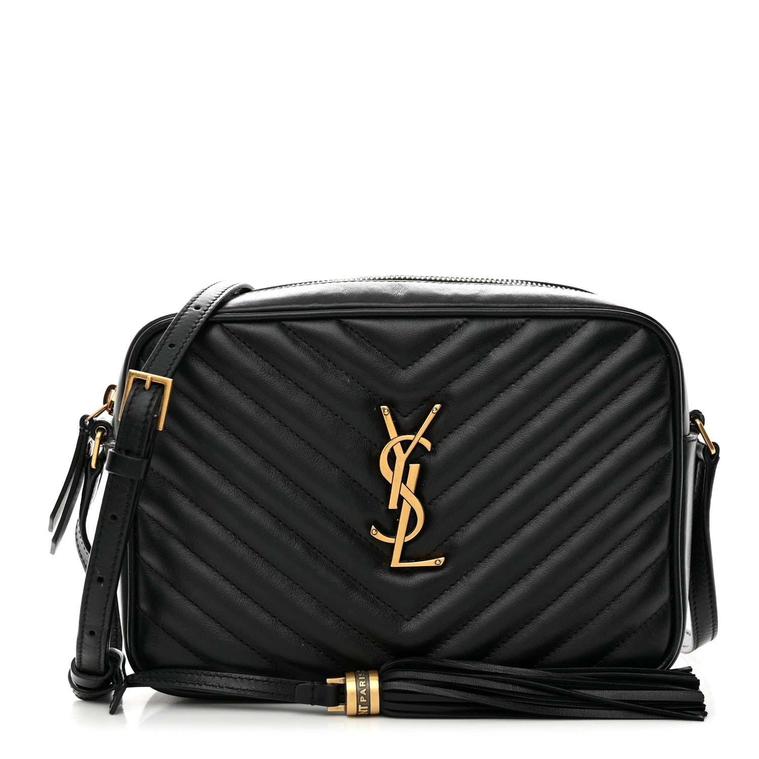 Saint Laurent Calfskin Matelasse Monogram Lou Camera Bag Black 1 of 17