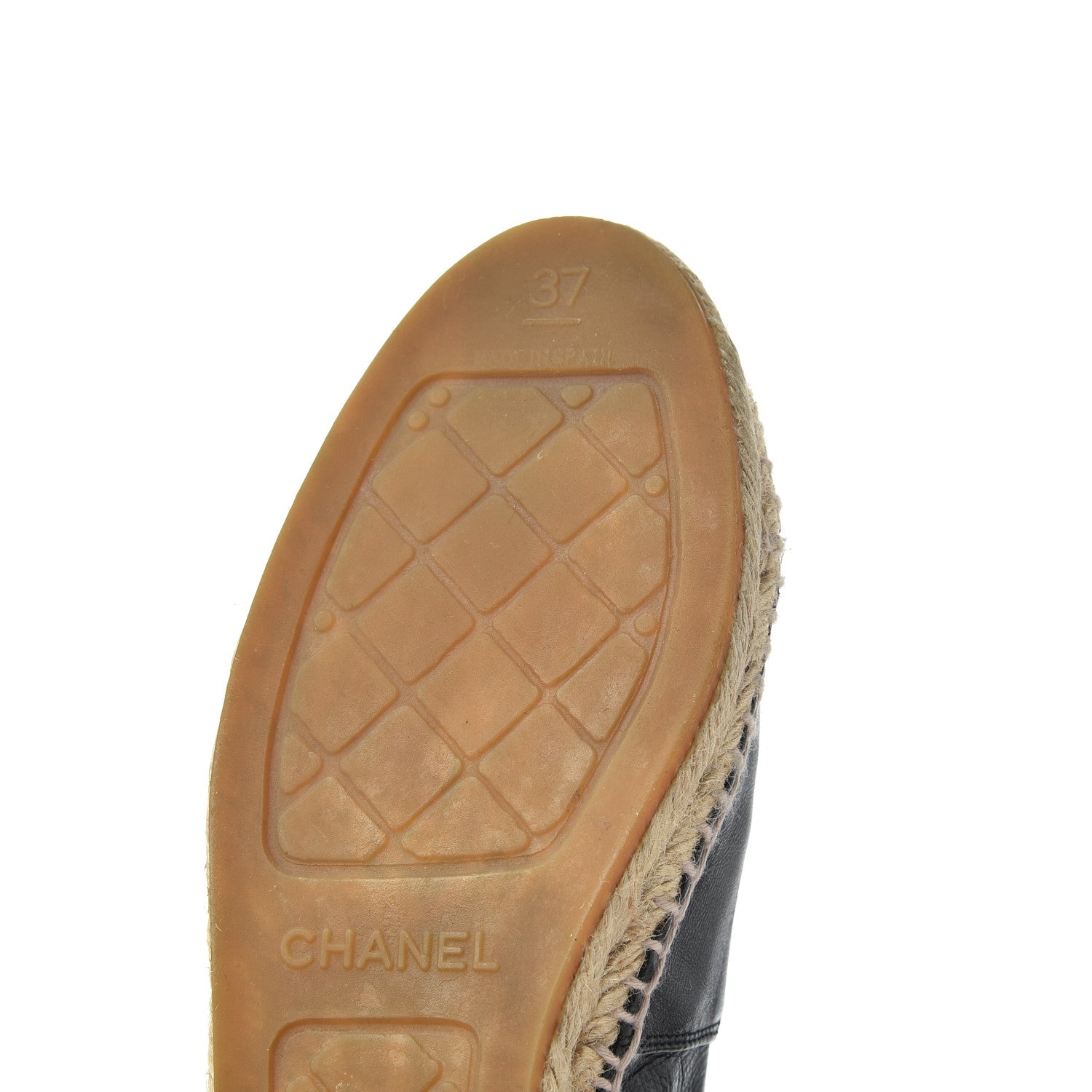 Chanel Lambskin CC Espadrilles 37 Black 18 of 27
