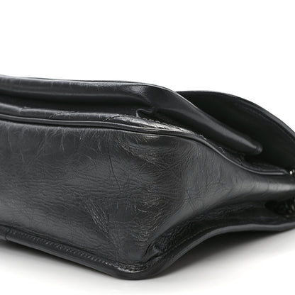 Saint Laurent Crinkled Calfskin Matelasse Monogram Medium Niki Chain Satchel Storm 8 of 9