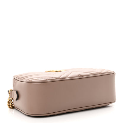 Gucci Calfskin Matelasse Small GG Marmont Chain Shoulder Bag Porcelain Rose 4 of 10