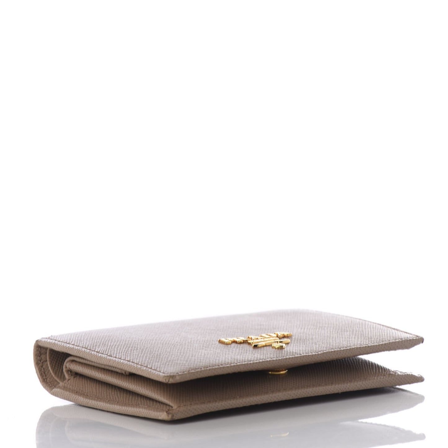 Saffiano Metal Bi-Fold Wallet Naturale